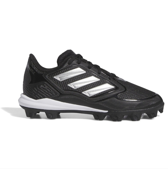 Adidas PureHustle 3 MD K "Core Black/Silver Metallic/Silver Metallic" - Picture 1 of 6